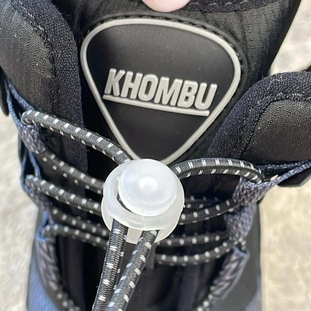 New Khombu Alessia Boot US Ski Team Black Lace Up Warm Winter Sz 10